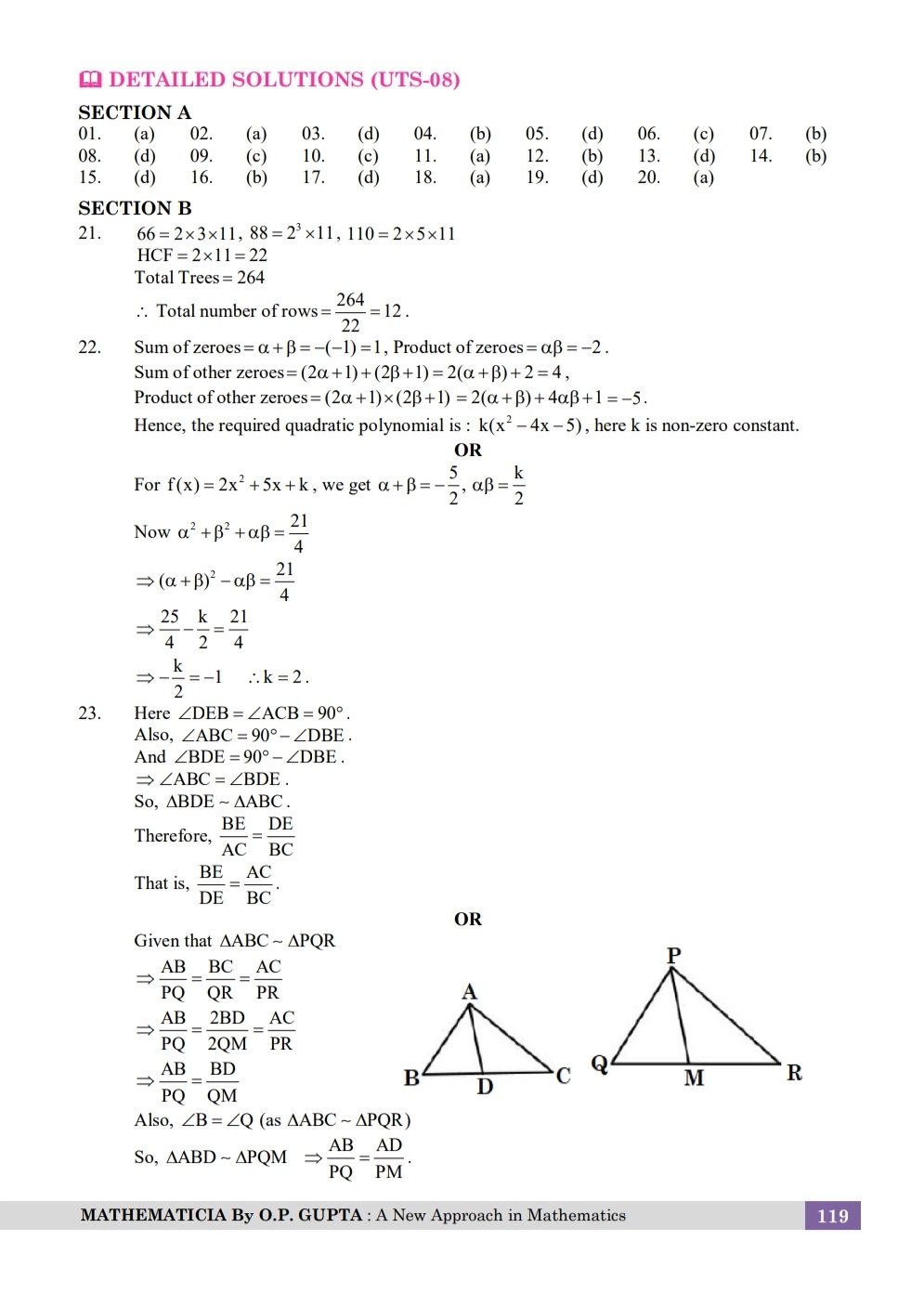 CBSE UMANG SAMPLE PAPERS [Standard & Basic Mathematics for Class 10] by O.P. GUPTA